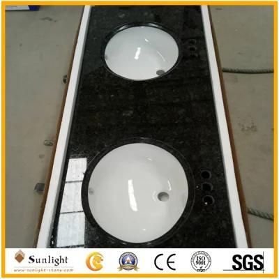 Prefabricated Natural Verde Ubatuba Green Granite Stone Bathroom Vanity Top