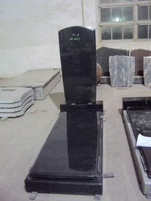 European Tombstone Style France Tombstone/Headston Black Granite