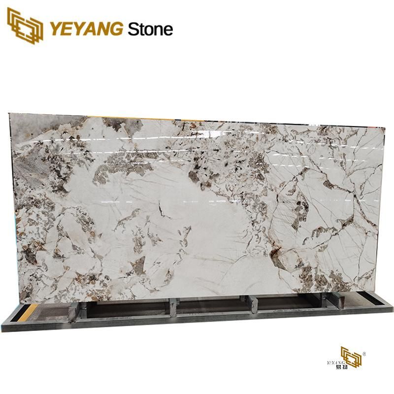 China Natural/Stone Browngrey/White Marble Slabs Flooring/Wall/Countertop/Vanity/Worktop/Stairs Marble Tiles