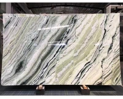 Natural Stone polished/honed/antique/Sandblasted Shangri-La Jade marble slabs for interiors/ indoor/ floor/wall decoration/background