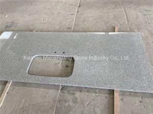 Polished Grey G603 Bianco Crystal Granite Bathroom Vanity Top