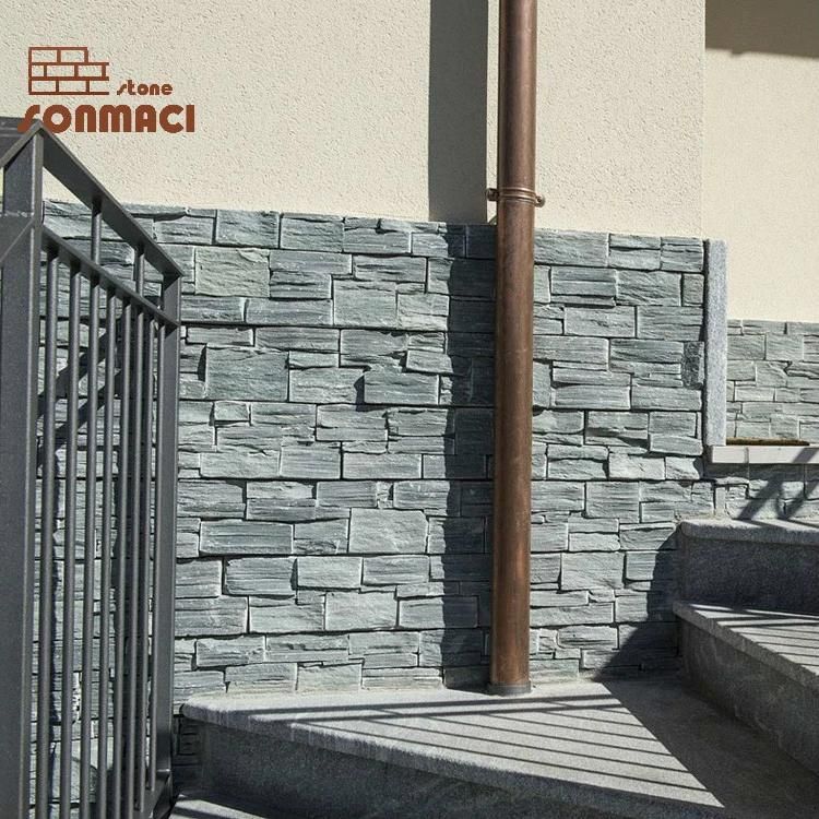Green Slate Flexible External Stone Wall Cladding