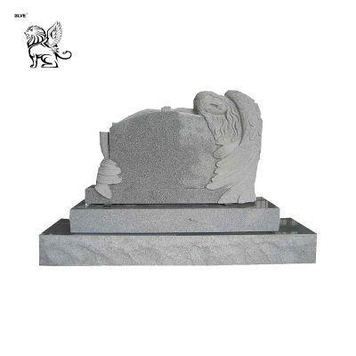 Wholesale Grey Granite Antique Memorial Marble Large Angle Gravestone Mty-18