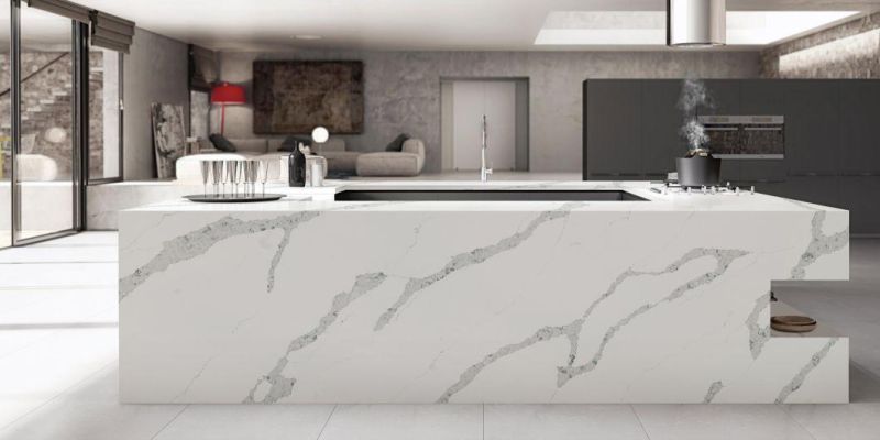 Best Design Calacatta Artificial Quartz Stone Kitchen Countertop Thickness 2cm 2cm