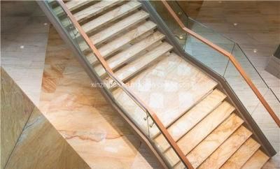 Building Material Golden Macaubas Natural Quartzite Stone Tile Staris Slab