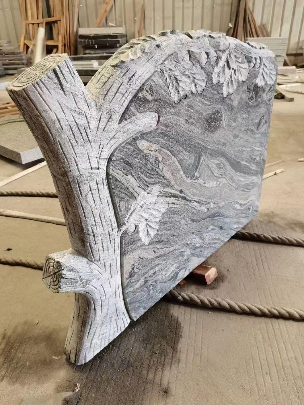 European Style Granite/Marble Tombstone with Custom Design