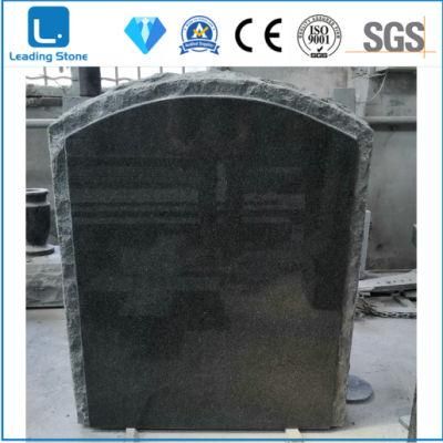 G654 Padang Dark Granite Headstone Monument Gravestone Tombstone Polished Front Pitched Back