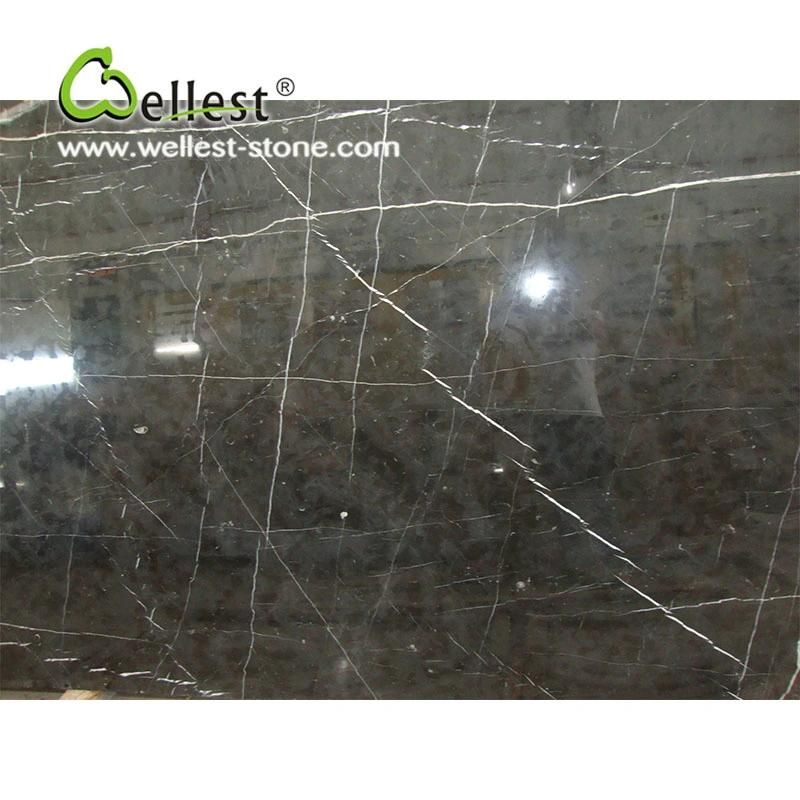 Natural Black Marble Slab Kitchen Countertop Stone Bathroom Vanity Top Polished Finish