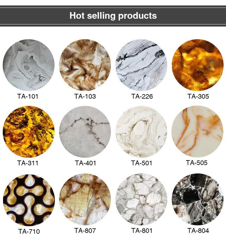 Carving Stones Alabaster Translucent Artificial Marble for Swimming Pool Wall Decor