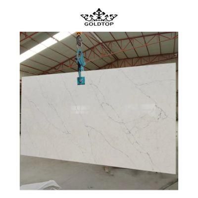 Building Material Artificial Stone Polished/Honed Surface Kitchen/Bathroom Countertop Alasky Quartz for Home