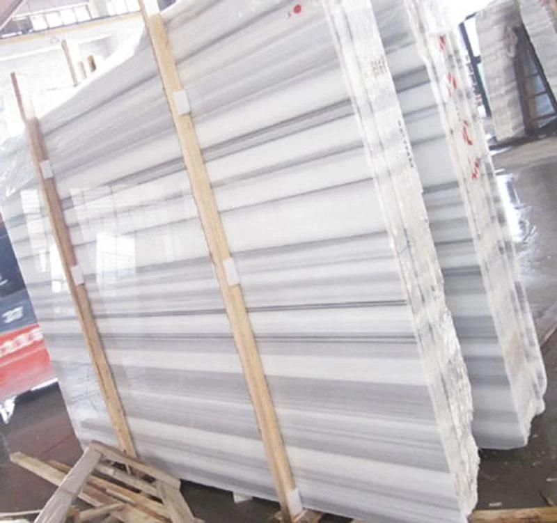 High Quality White Polished Equator White Marble Tile and Slab Bathroom Floor Wall Pattern