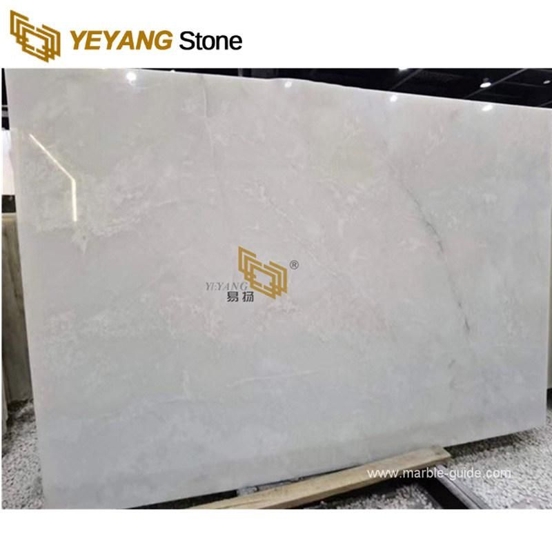 Cary Onyx/Jade White Marble Slabs for Wall/Decoration/Kitchen Counterotop/Island/Vanity/Table Marble Supplier