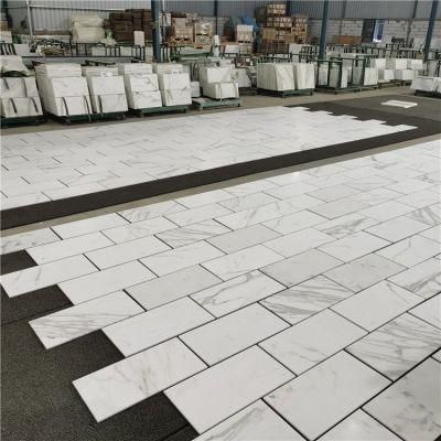 Natural Stone Polished Indoor Decoration Calacatta Marble Slab Marble Floor Tiles