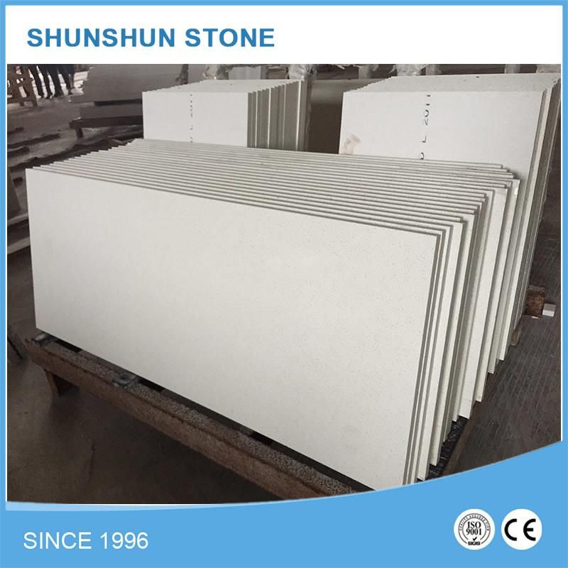 Prefabricated White Quartz Kitchen Countertop