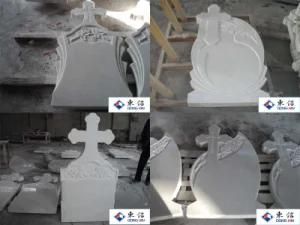 Cross Shaped Marble Grave Headstone Monuments