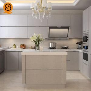 White Artificial Quartz Sand Stone Kitchen Countertops for Home Decoration