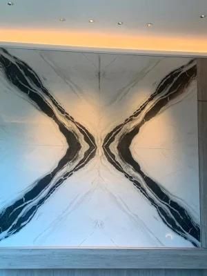 White Polished Marble Slab for Kitchen TV Background Wall Floor Stair Decoration