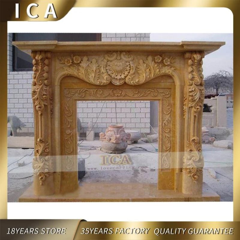 Classic Design Marble Fireplace Indoor Decorative Fireplace