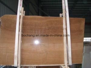 Natural Yellow Wooden Marble for Flooring Wall Cladding
