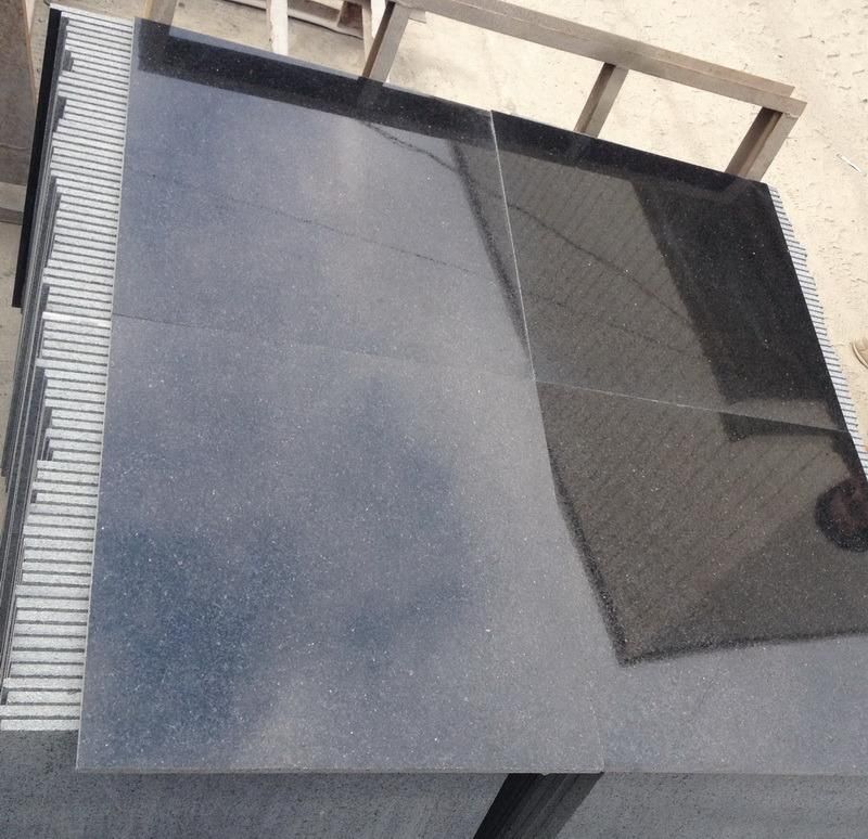 China Mongolia Black Galaxy Granite Tile Countertop Stoneslabs Granite