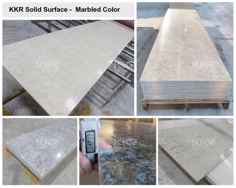 Marble Vein Pattern Acrylic Solid Surface Stone Sheet