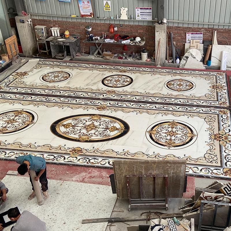 Modern Round Marble Medallion Waterjet Tiles for Floor Marble Floor Tiles
