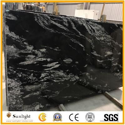 Chinese Popular Luxury Black Polished Nero Fantasy Granite for Tiles