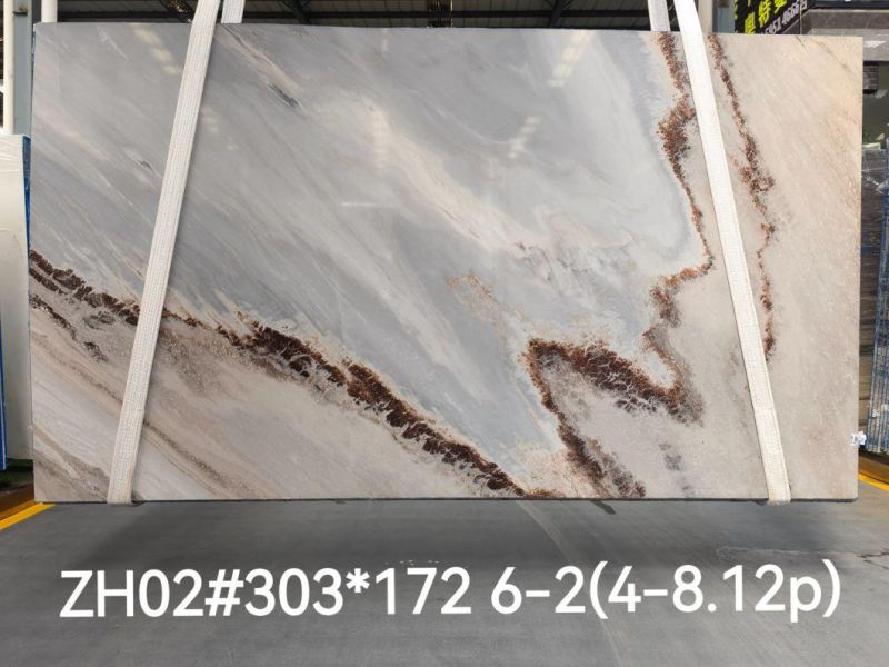 Italy Natural Marble Palissandro White Marble Tiles Slabs