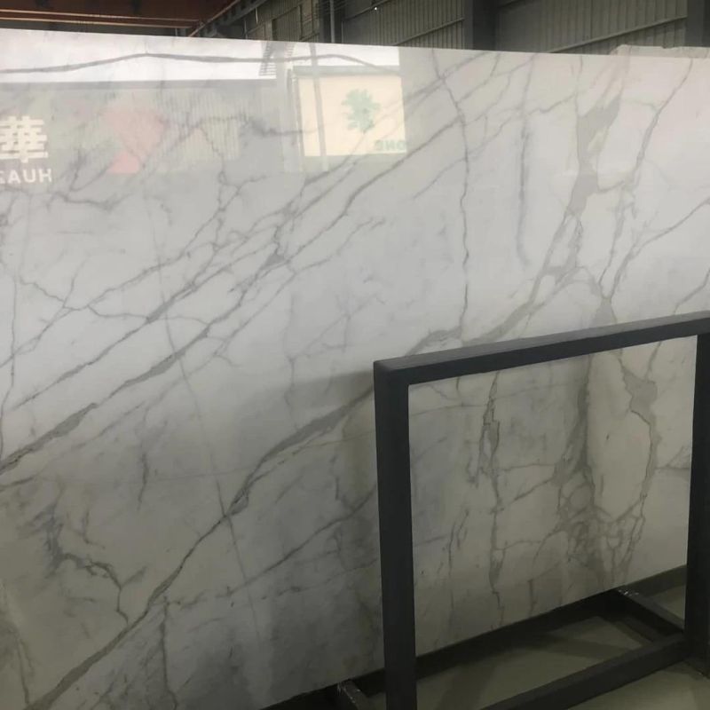 Good Quality White Marble with Grey Vein