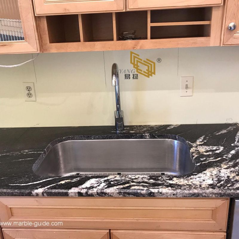 Colorful Natural Cosmic Black Granite Stone for Tile/Slab/Wall Tile/Countertop/Stairs/Bench