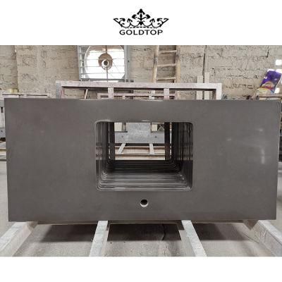 Polished/Honed Finished Surface Edge Process Artificial Stone Classic White/Black/Grey Quartz Prefab Kitchen Countertop/Bathroom Vanity Top