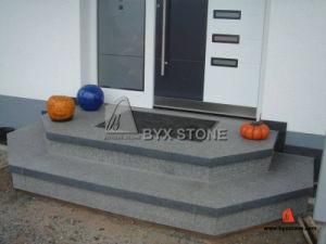 Design Prefab Natural G654 Stone Granite Outdoor Steps / Stairs