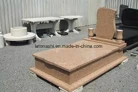 Red/Black Granite Tombstone of Cheap Monuments with Good Quality.