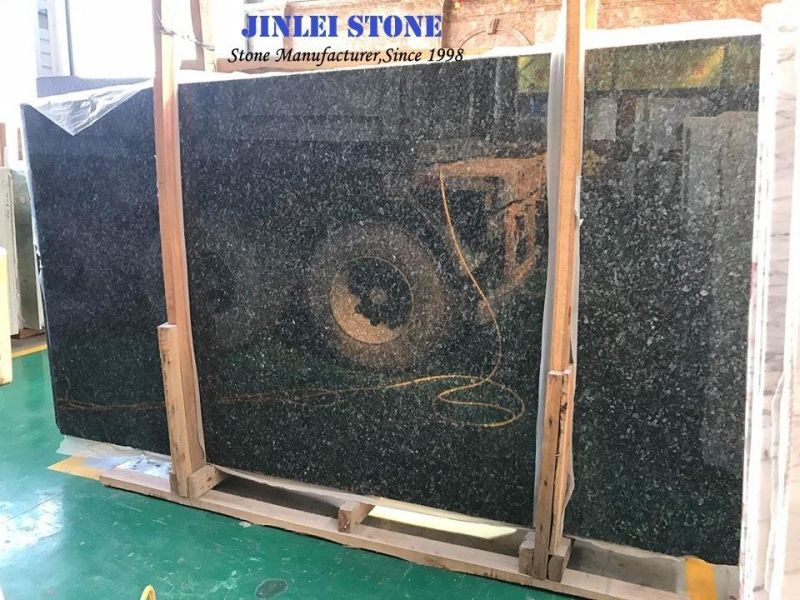 Polished Blue Pearl Granite Stone Half Slabs for Kitchen Tops and Countertops Design