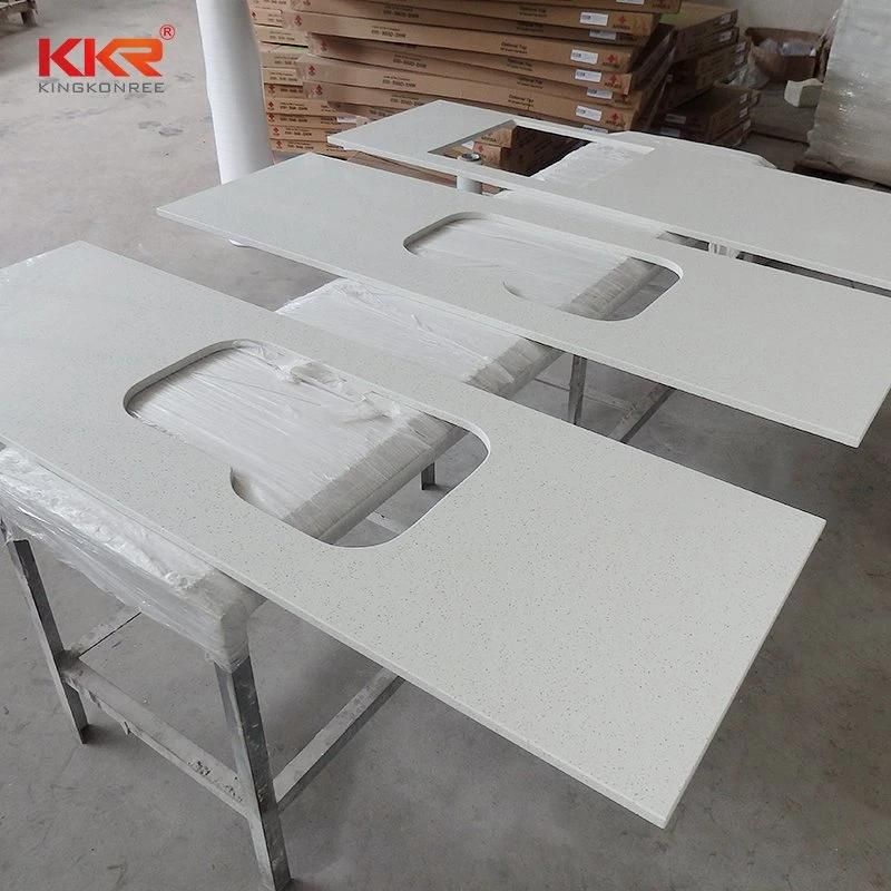Custom Sizes Corian Solid Surface Aritificial Cultured Marble Hotel Bathroom Vanity Top