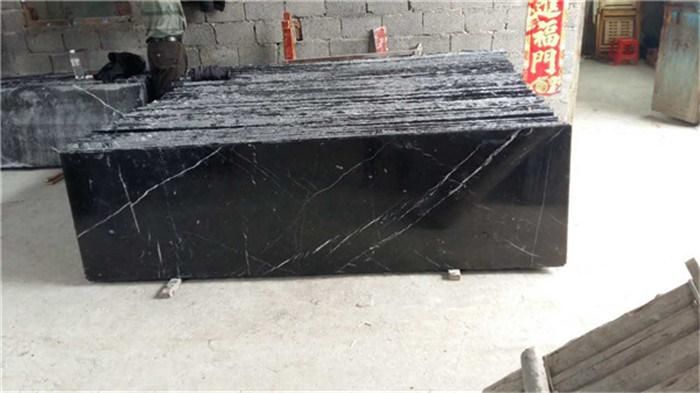 Cheap Price Black Nero Marquina Marble Slab with White Veins