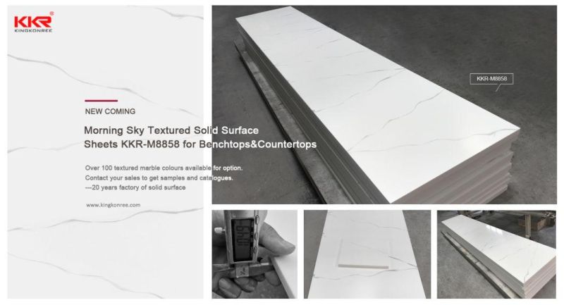 Various Colors 12mm 8mm Corian Solid Surface Artificial Stone Slab Hanex Modified Acrylic Solid Surface for Countertops