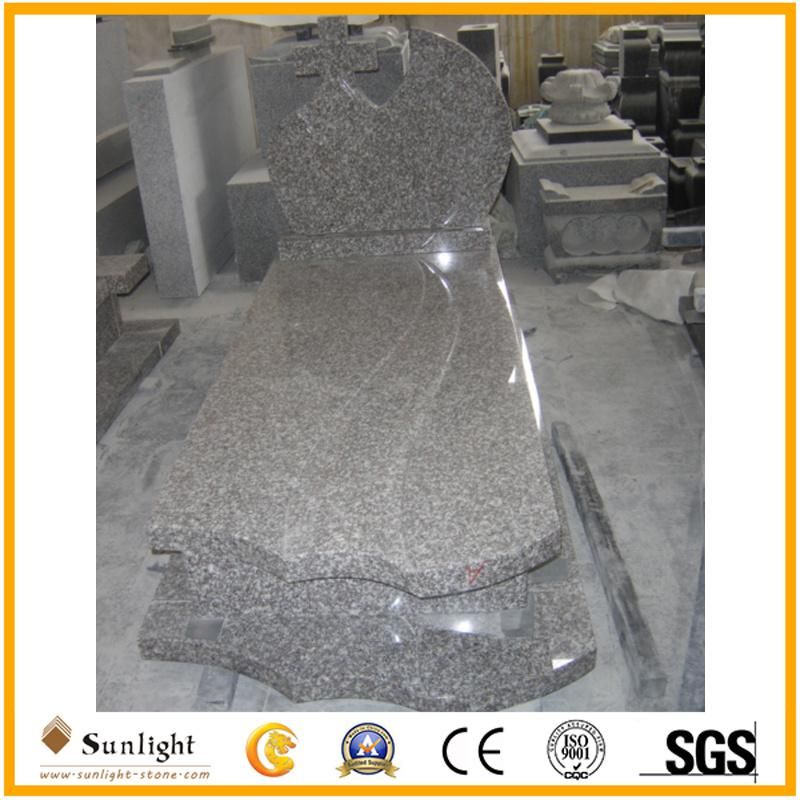 India Bahama Blue Granite Cremation Headstone Saddle