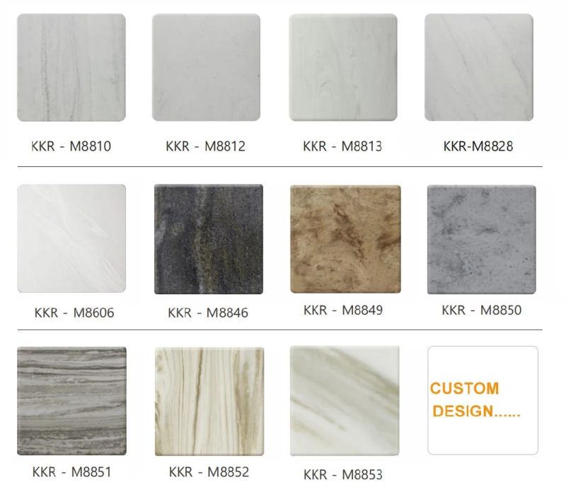 Texture Marble Modified Pure Acrylic Resin Stone Solid Surface Sheet Artificial Stone