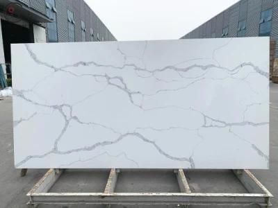 Artificial Stone Calacatta White Quartz Stone Slab Countertop Quartz Tiles Table Top