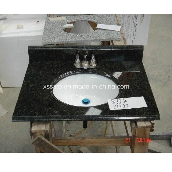 Popular High Polished Granite Black Vanity Tops