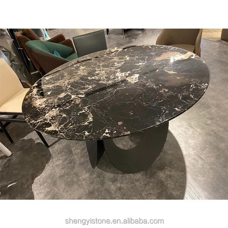 Yunfu Natural Big Slabs Black Marble Stone Tiles with White Grain Root Nero Marquina Silver Dragon Slabs