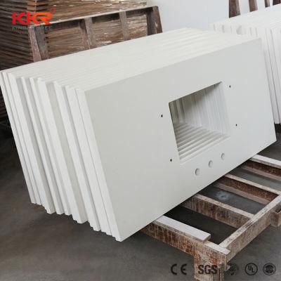 White Artificial Stone Marble Look Bathroom Vanity Top