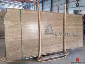 Iranian Light Brown Coffee Travertine for Slabs and Tiles