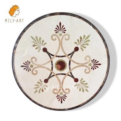 Hotel Flower Waterjet Marble Stone Tiles Design Floor Pattern Medallion