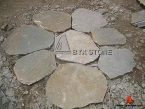 Yellow Grey Slate &quot;Crazy&quot; Stone Irregular Shape Paving