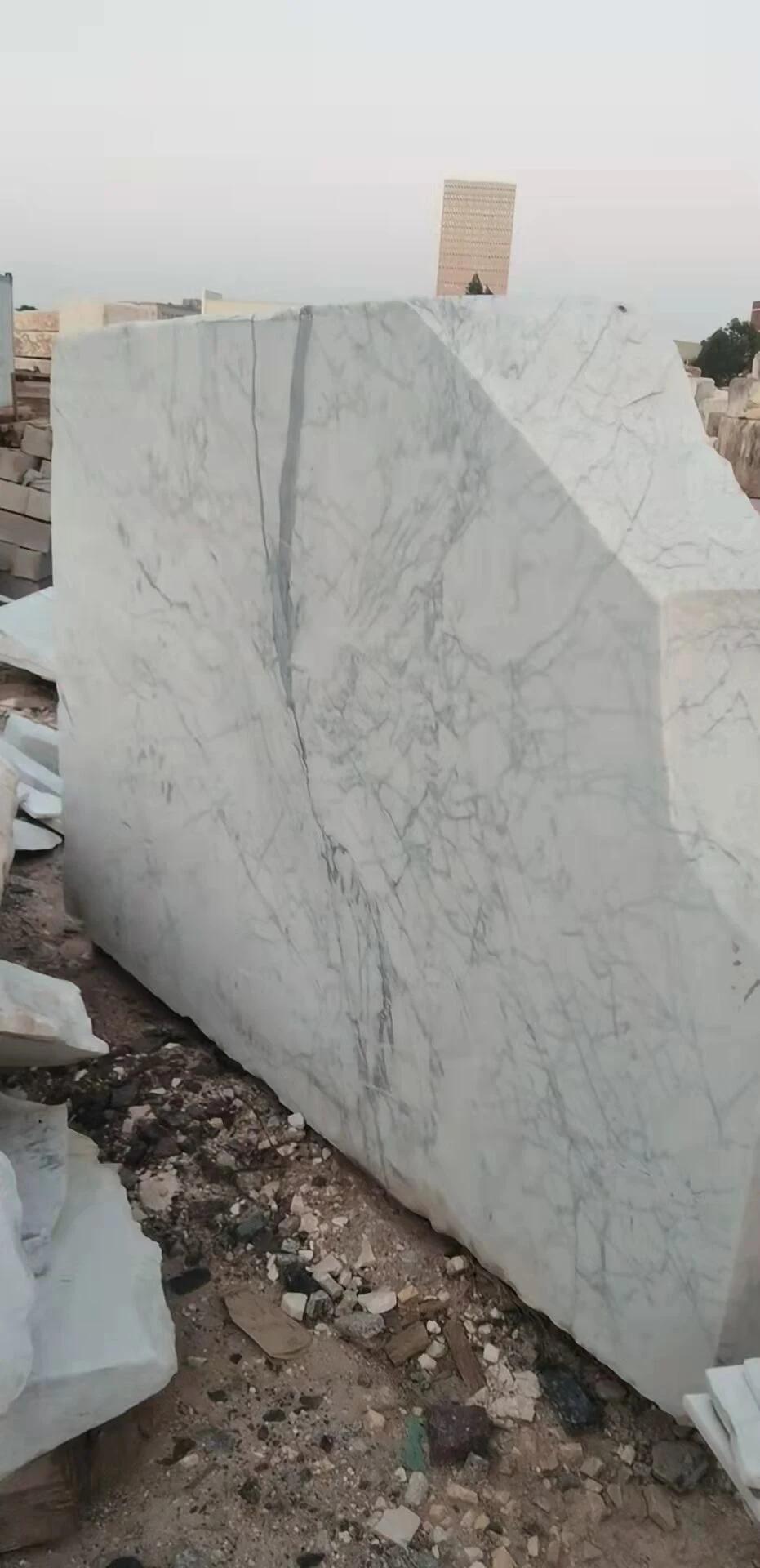 White Marble Blocks Italy White Carrara Marble Block Statuario Marble Block
