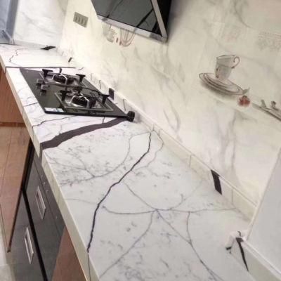 Artificial Marble Calacatta Quartz Stone for Table Top with Wholesale Price