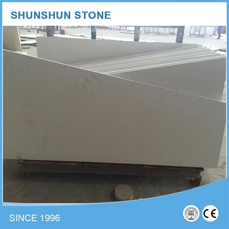 Pure White Artificial Quartz Stone Kitchen Table for Top
