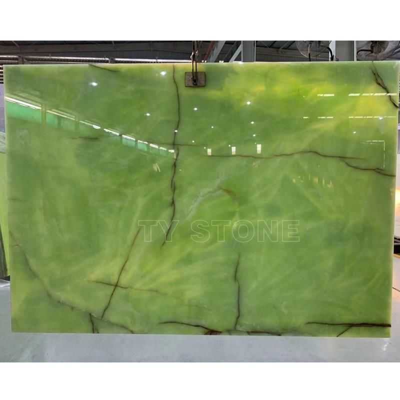 Translucent Green Onyx Stone Big Slab